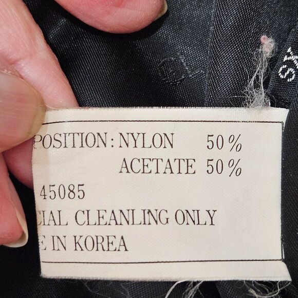 Carole Little Vintage Black Faux Fur Jacket Medium Evening Party Luxurious - Picture 8 of 11